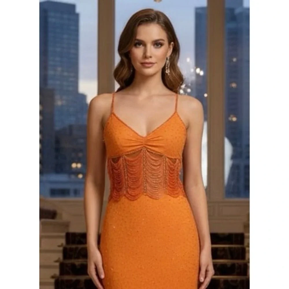 Dress‎ beautiful hand, beaded Attitudes by Debra